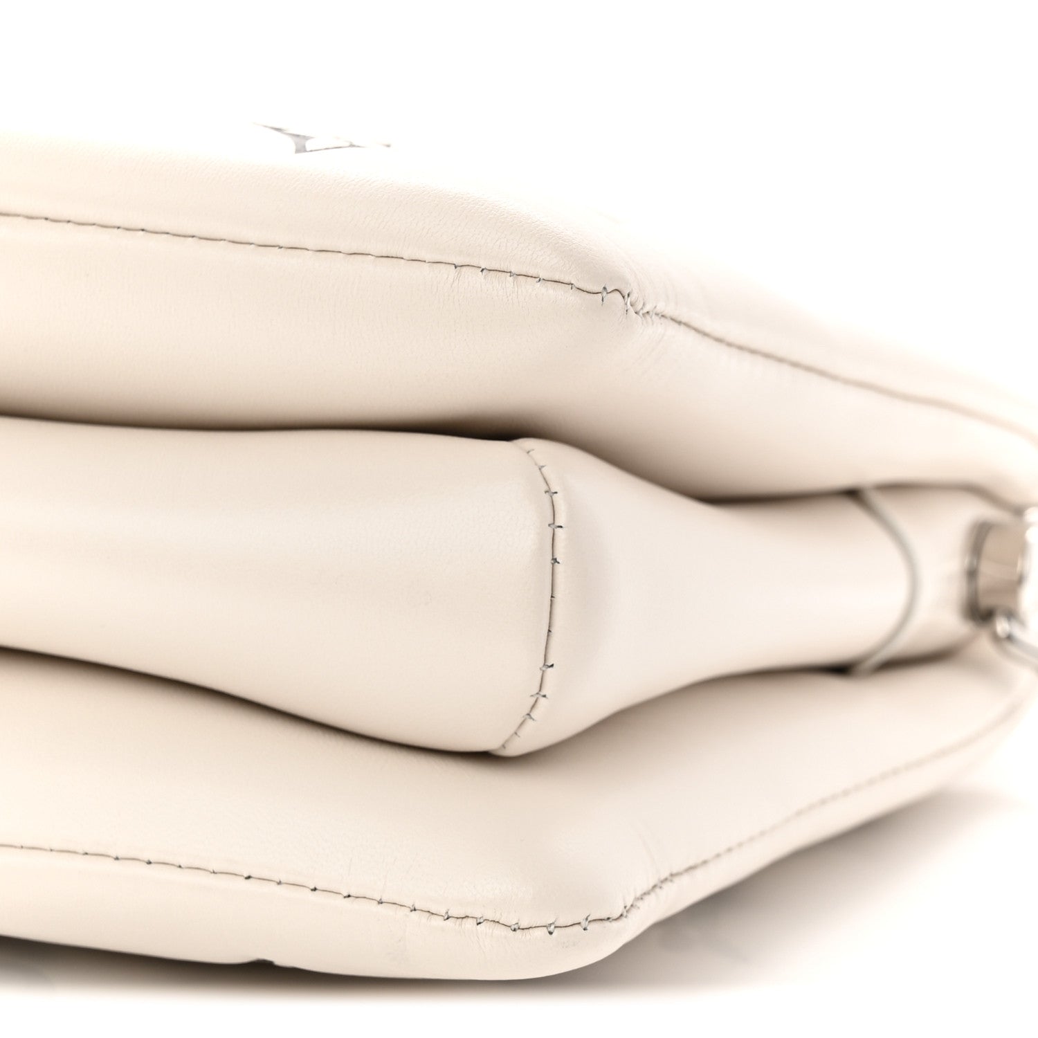 Louis Vuitton Lambskin Embossed Monogram Coussin PM Cream Grey