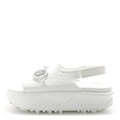 Gucci Soft Rubber Horsebit Touch Womens Strapped Sandals 37 Great White