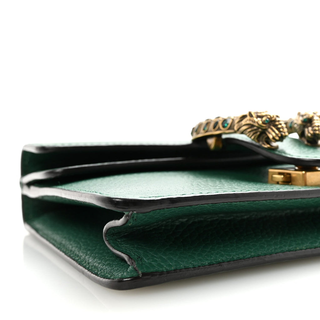 Gucci Calfskin Mini Dionysus Shoulder Bag Emerald