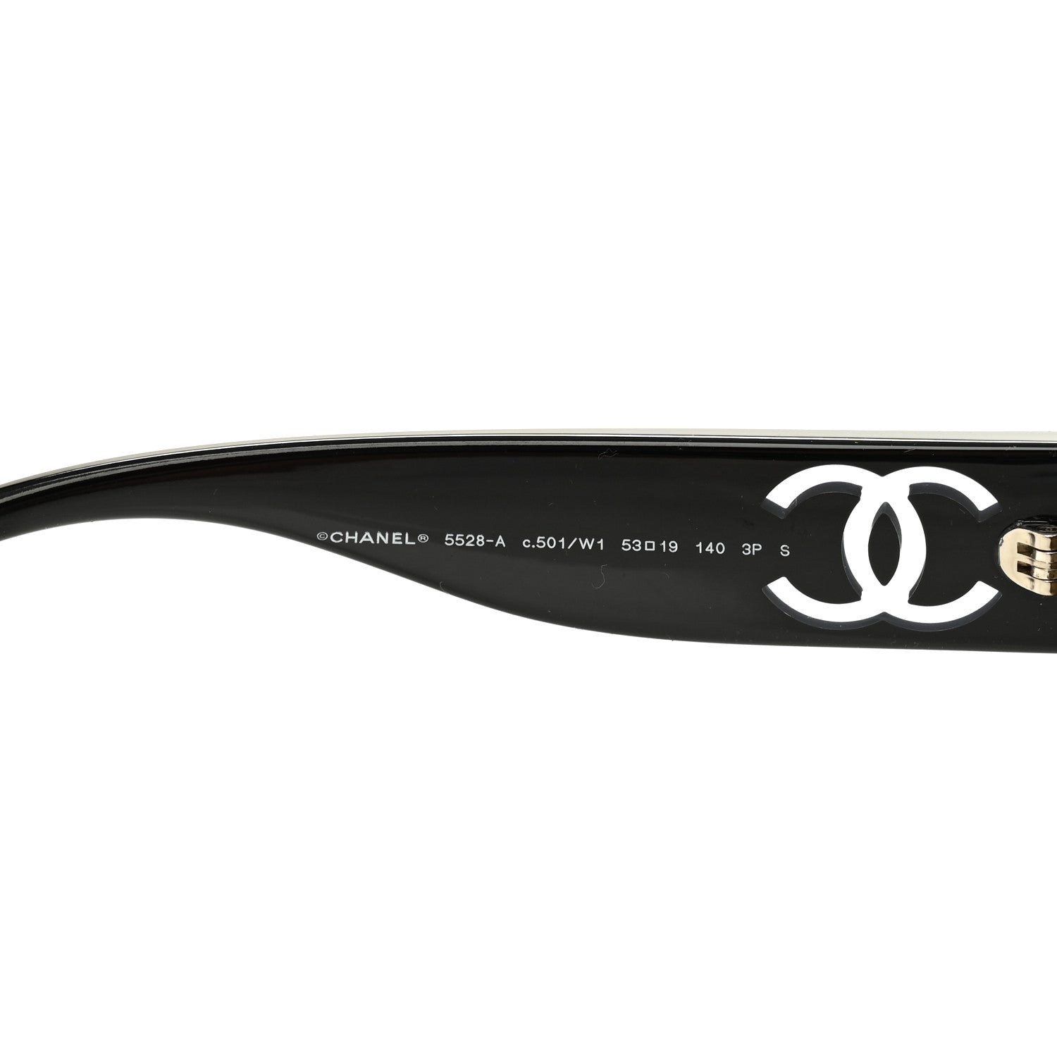 Acetate Nyon Oval CC Sunglasses 5528-A Black