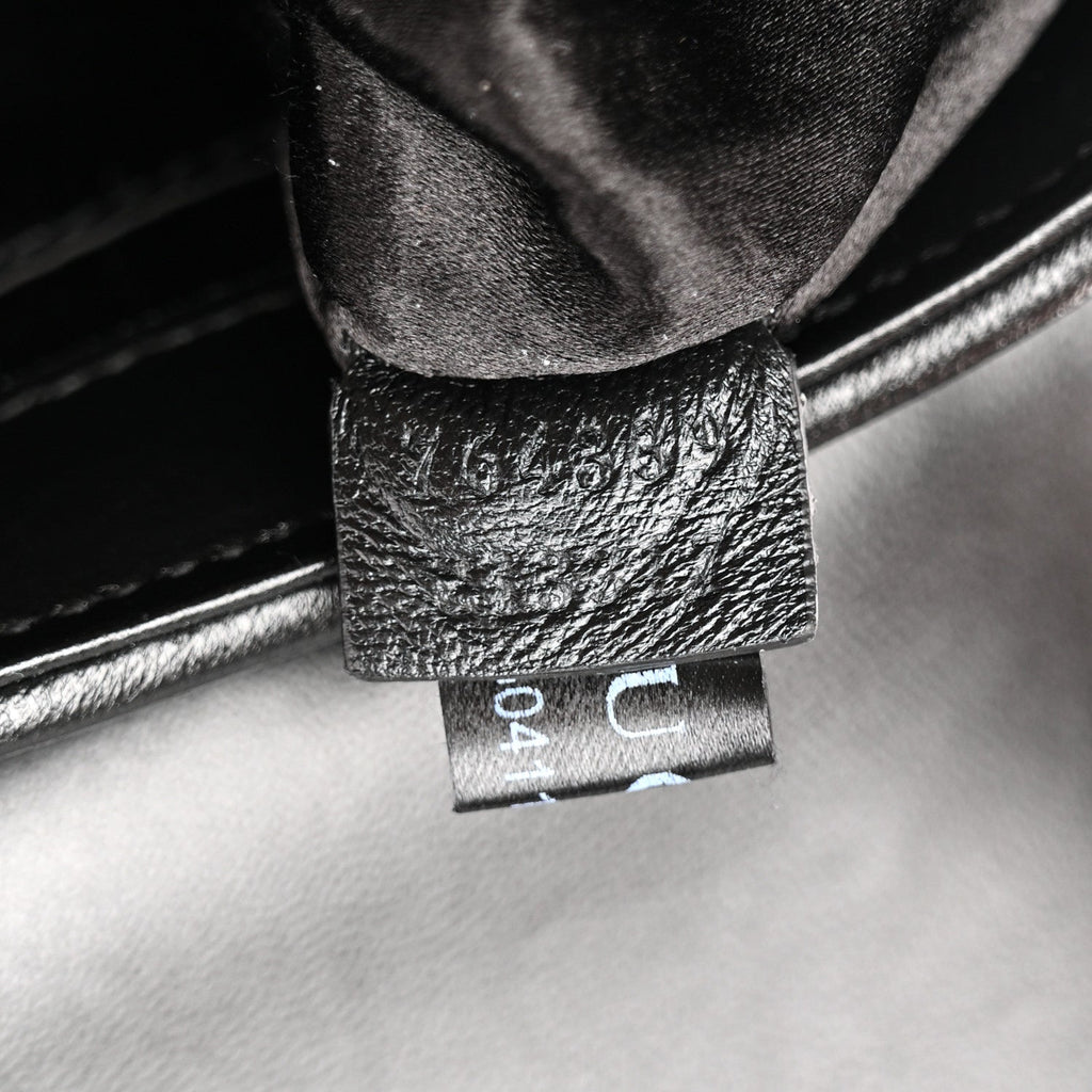 Gucci Nappa Vertical Matelasse Small Maxi Horsebit Chain Shoulder Bag Black