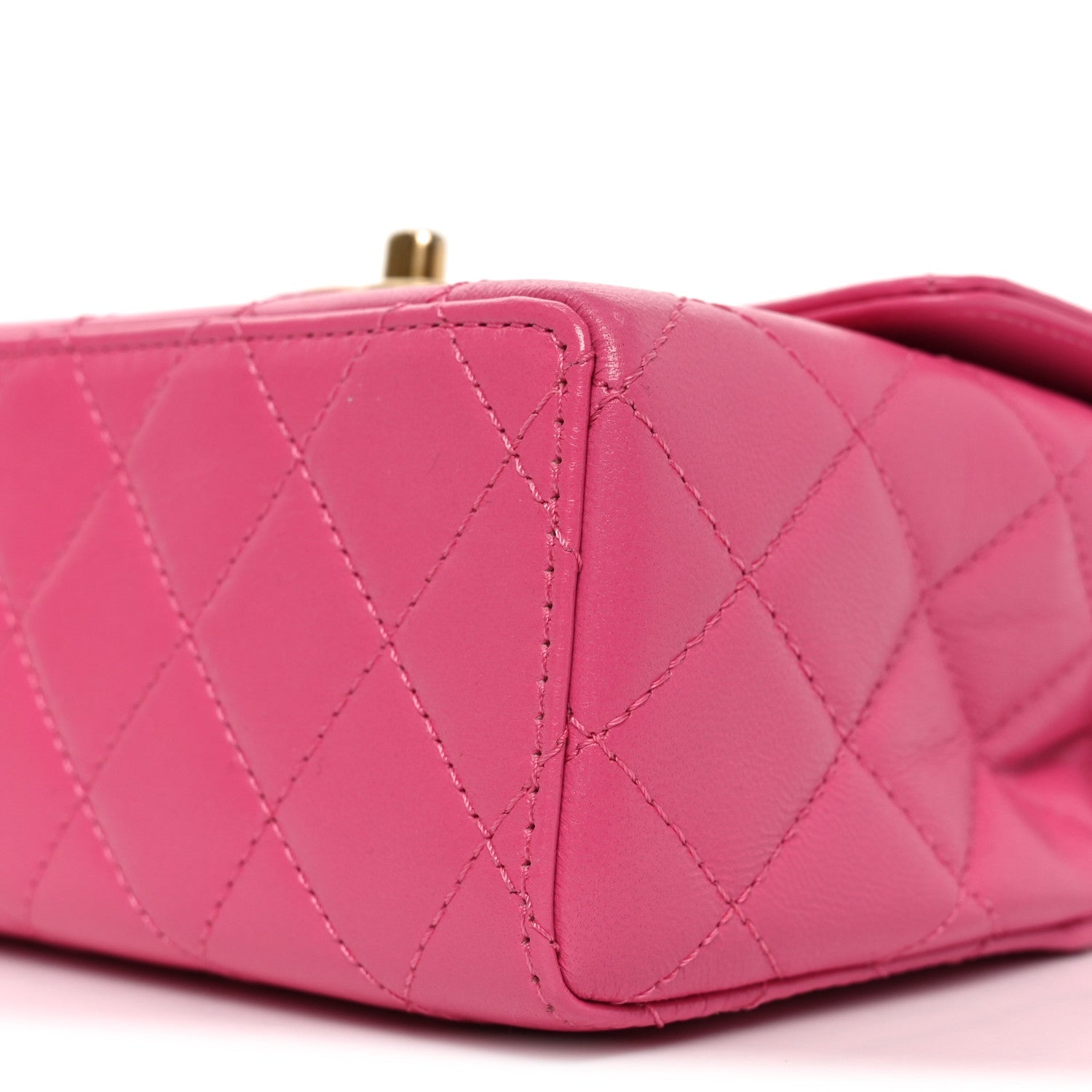 Chanel Goatskin Quilted Mini Square Flap Pink