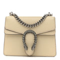 Gucci Textured Calfskin Crystal Mini Dionysus Shoulder Bag Mystic White