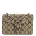 Gucci GG Supreme Monogram Mini Dionysus Chain Wallet Beige Taupe