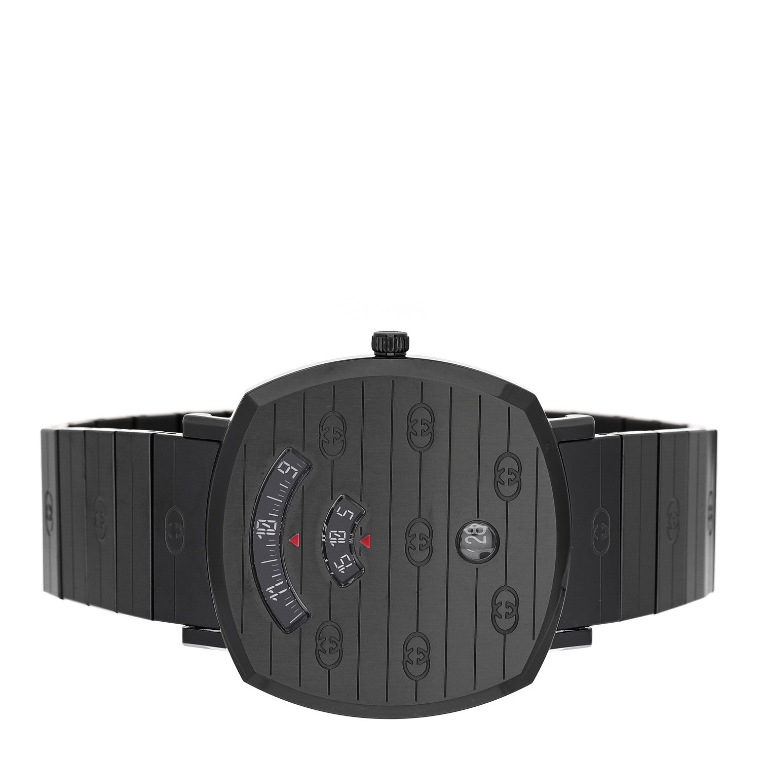 Gucci PVD Stainless Steel 38mm Grip Quartz Watch Black