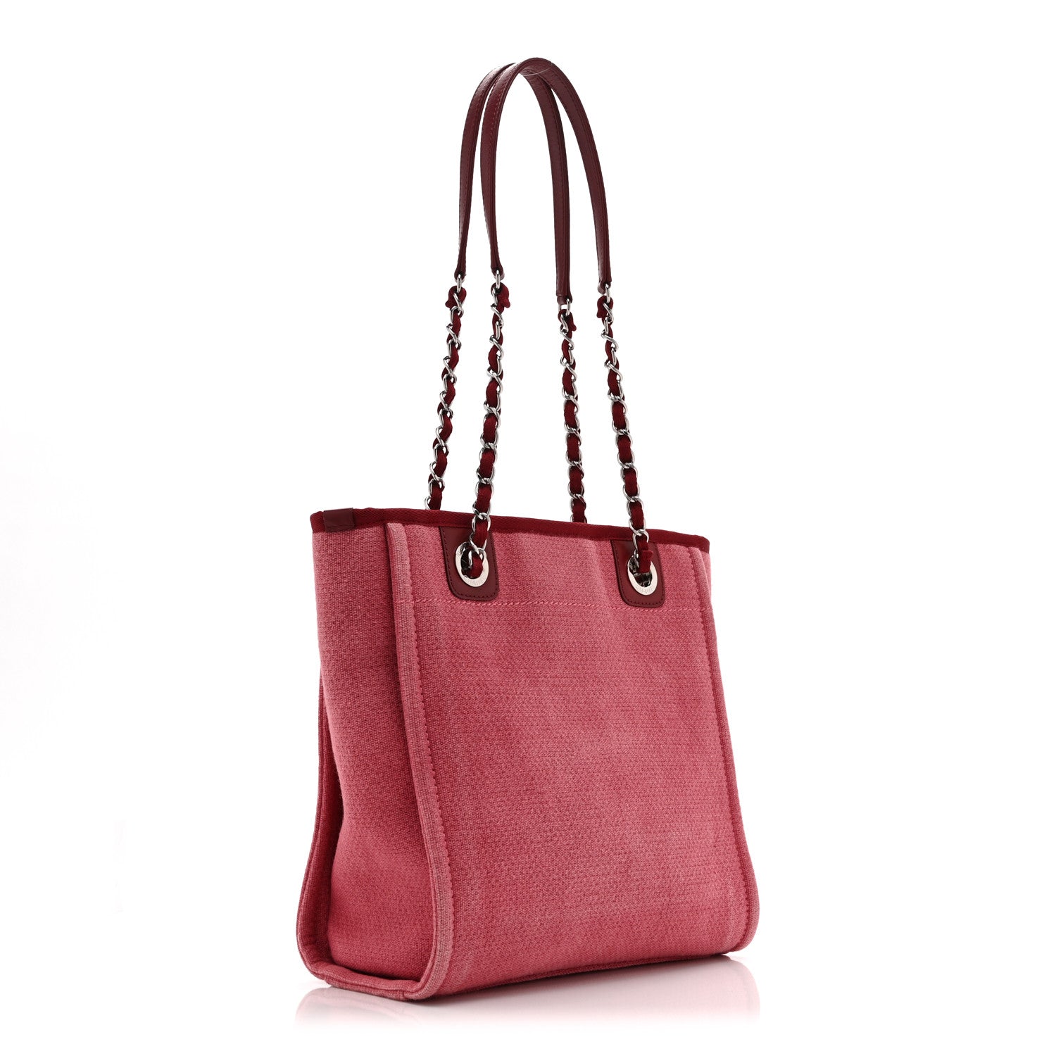 Chanel Canvas Mini Deauville Tote Red