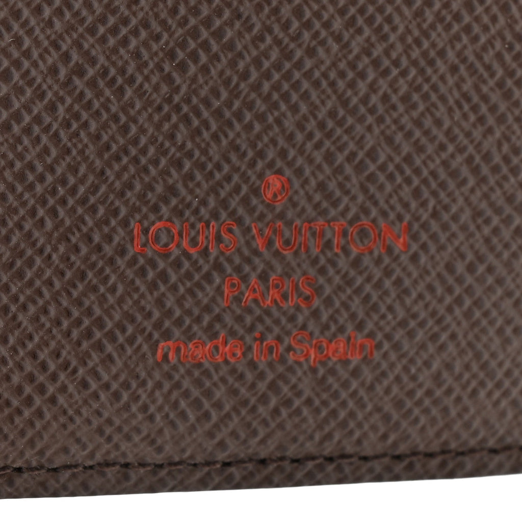 Louis Vuitton Damier Ebene Small Ring Agenda Cover
