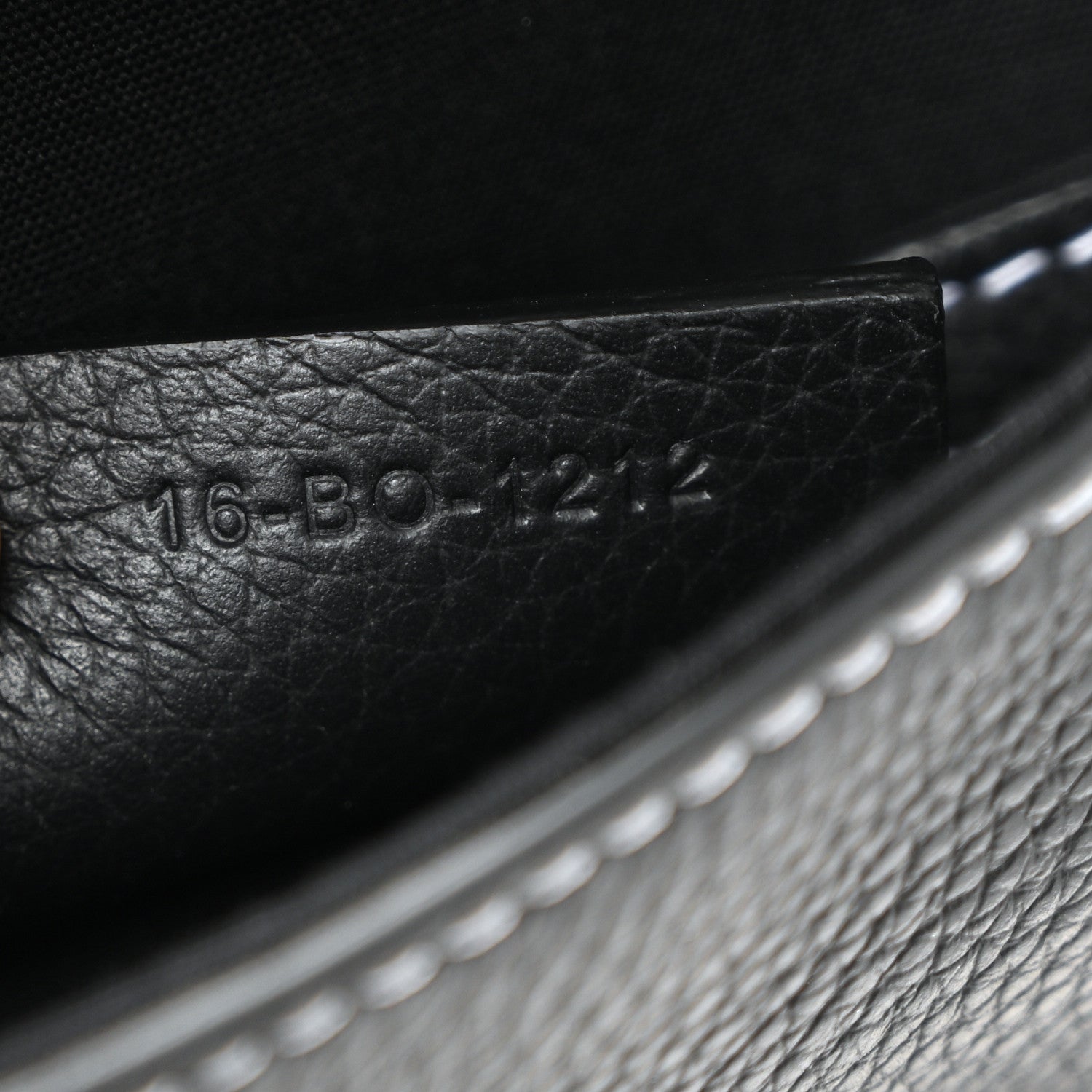 Christian Dior Grained Calfskin Vertical Saddle Pouch With Strap Black