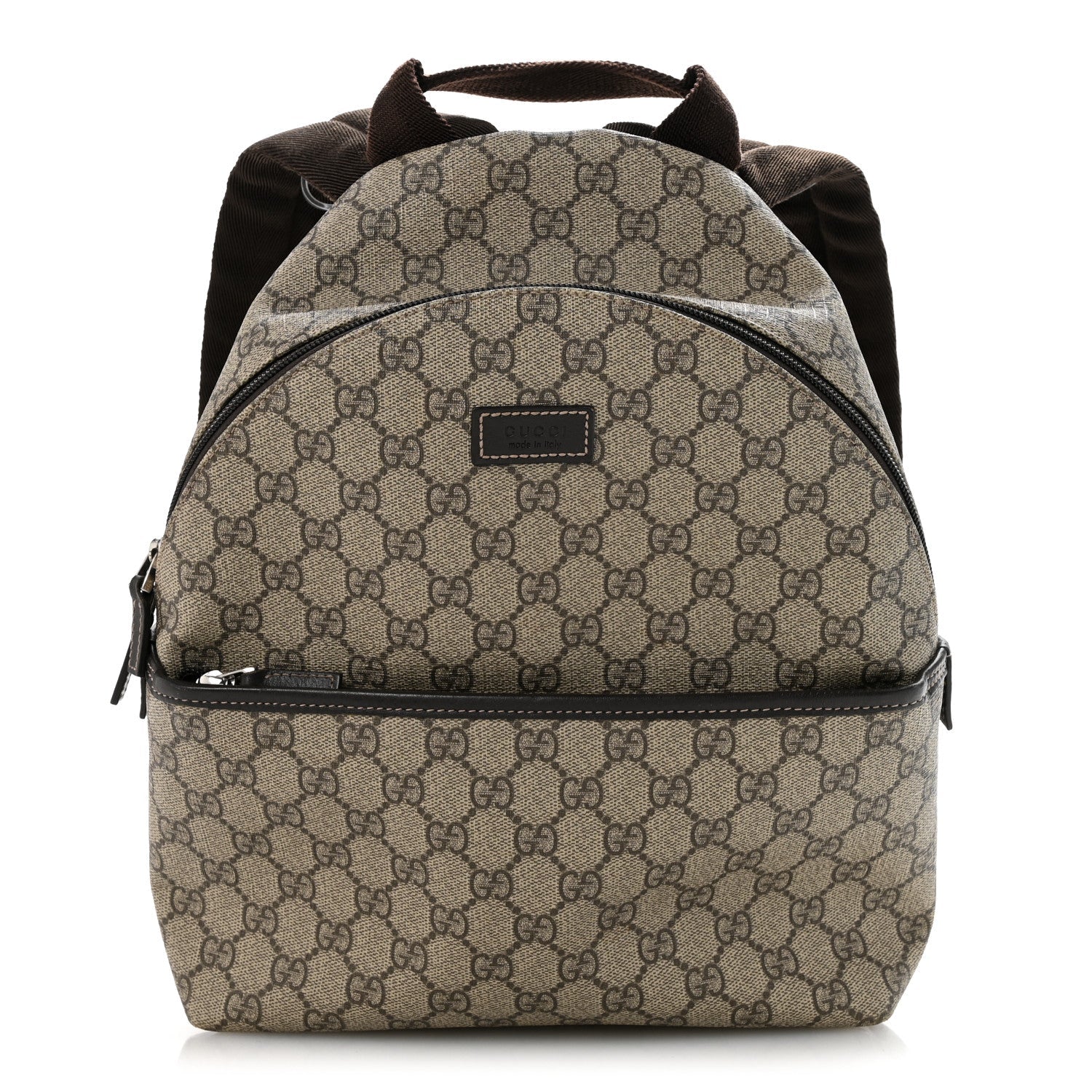 Gucci GG Supreme Monogram Margaux Calfskin Childrens Day Backpack Beige Ebony Cocoa Dark Chocolate