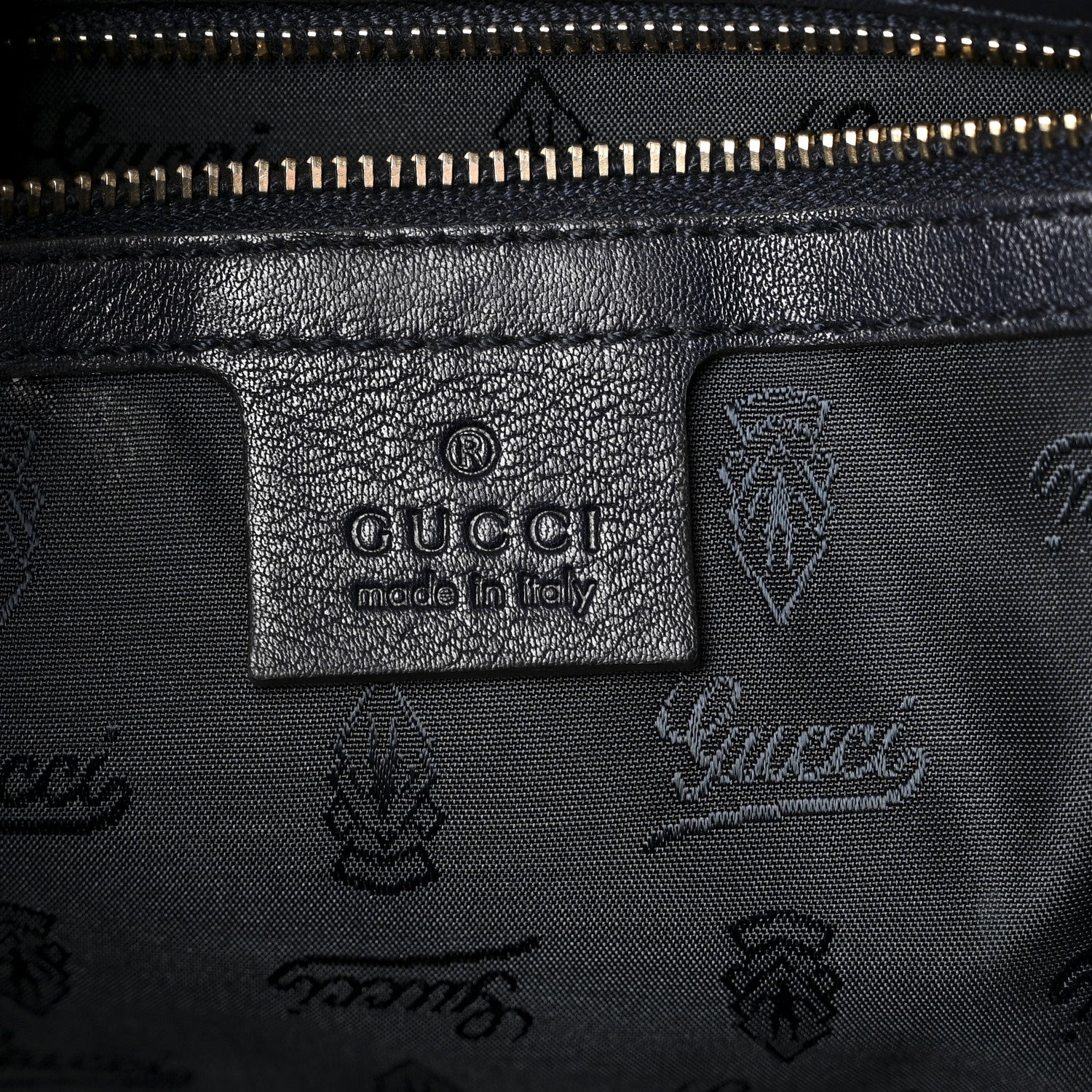 Gucci Crystal Monogram Hysteria Tote Navy Blue