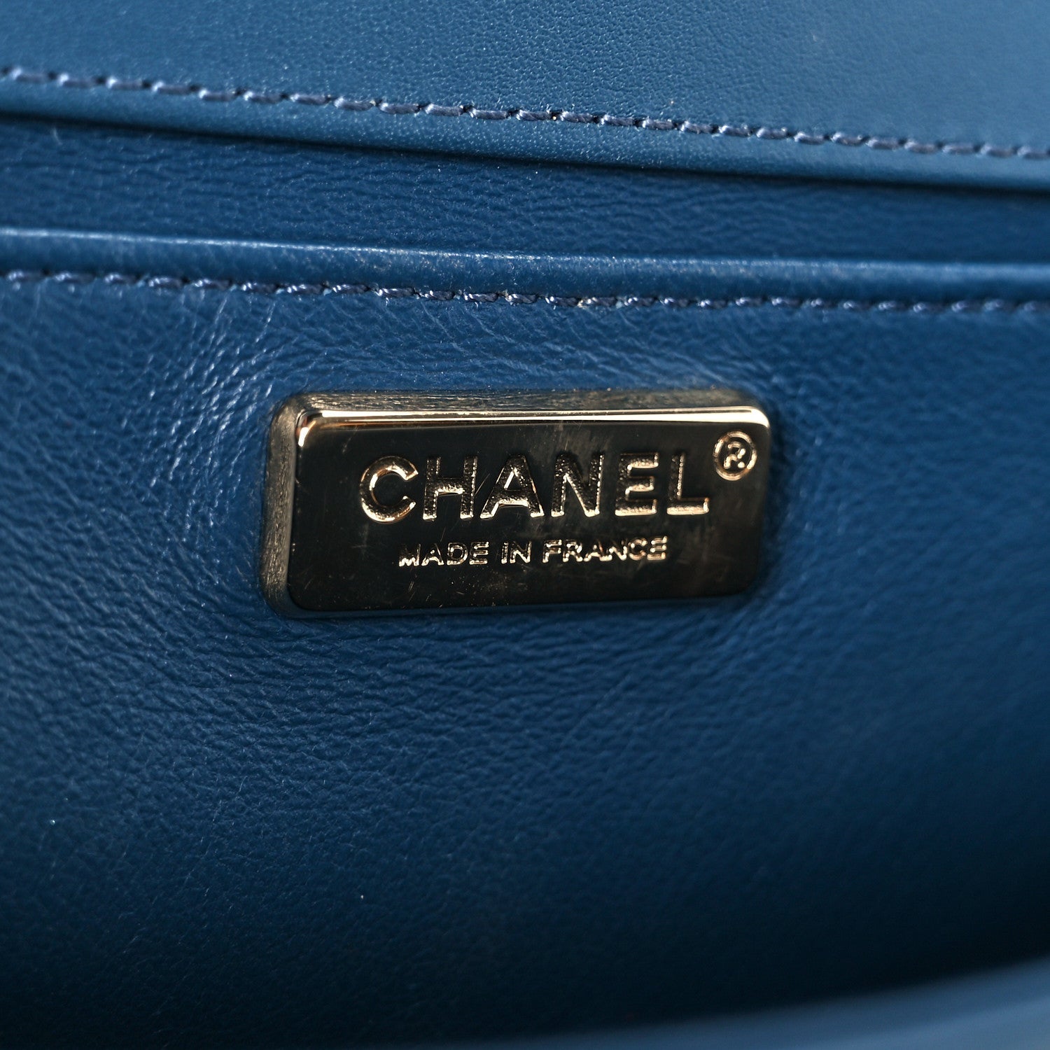 Chanel Snakeskin Medium Boy Flap Blue