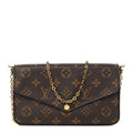 Louis Vuitton Monogram Pochette Felicie Chain Wallet Fuchsia