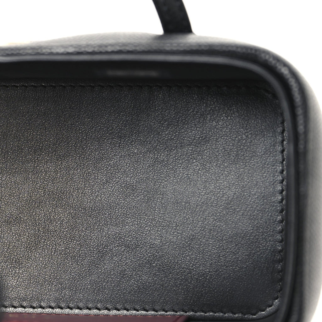 Chanel Shiny Caviar Preppy Coco Long Vanity With Strap Black