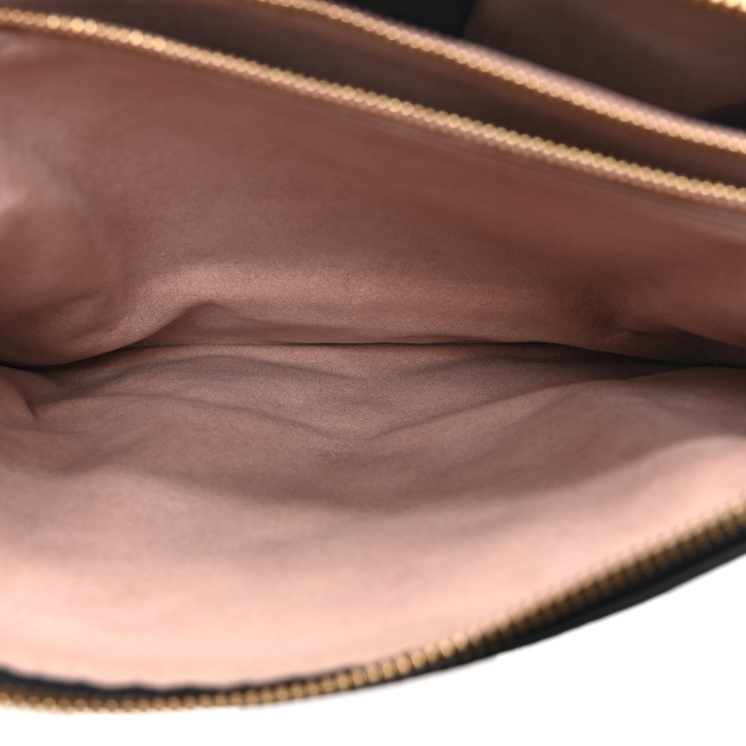 Louis Vuitton Lambskin Embossed Monogram Coussin PM Black