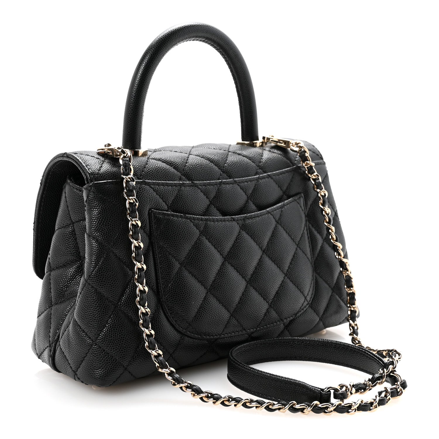 Chanel Caviar Quilted Mini Coco Handle Flap Black