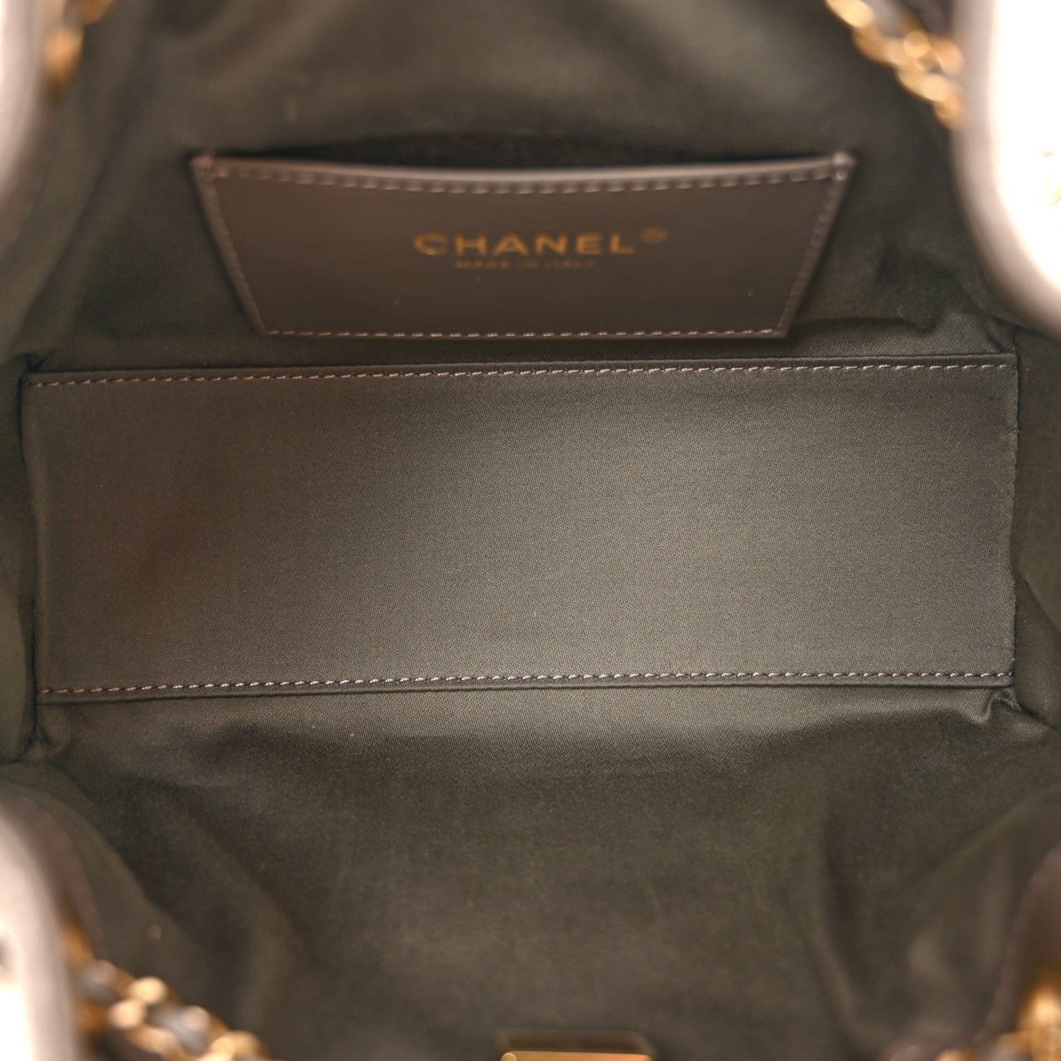 Chanel Suede Quilted Mini Chanel 25 Handbag Dark Grey