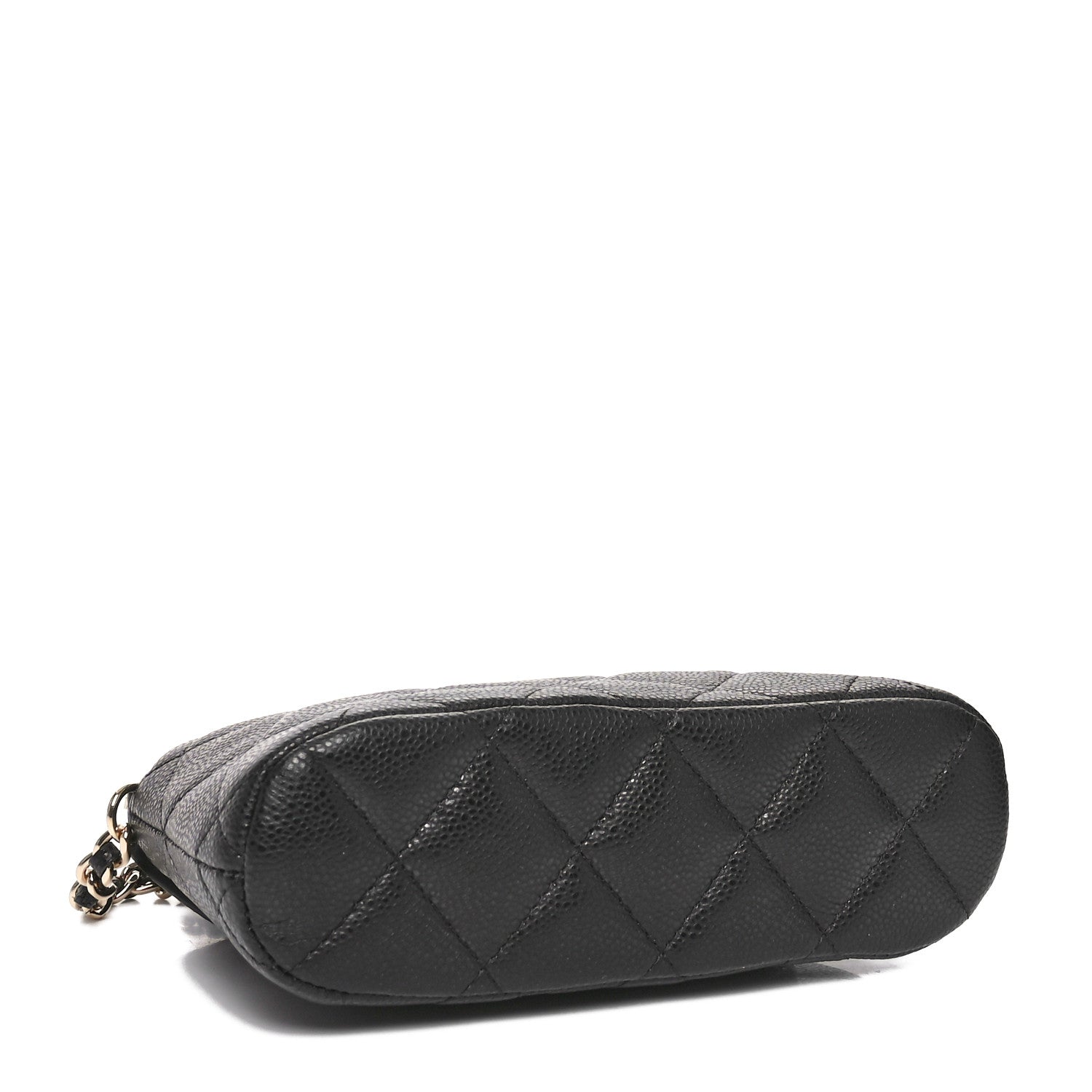 Chanel Caviar Quilted Classic Clutch With Chain Black