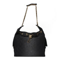 Chanel Washed Denim Quilted Medium Chanel 25 Handbag Black