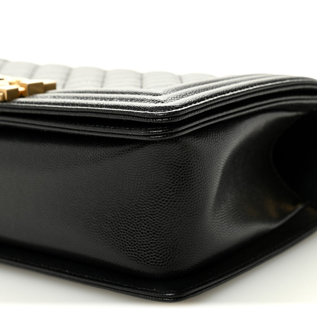 Chanel Caviar Quilted Medium Boy Flap Black