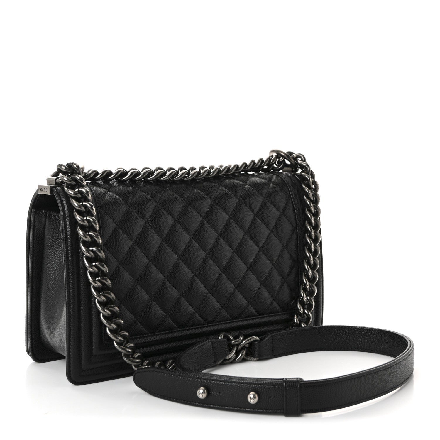 Chanel Caviar Quilted Medium Boy Flap Black