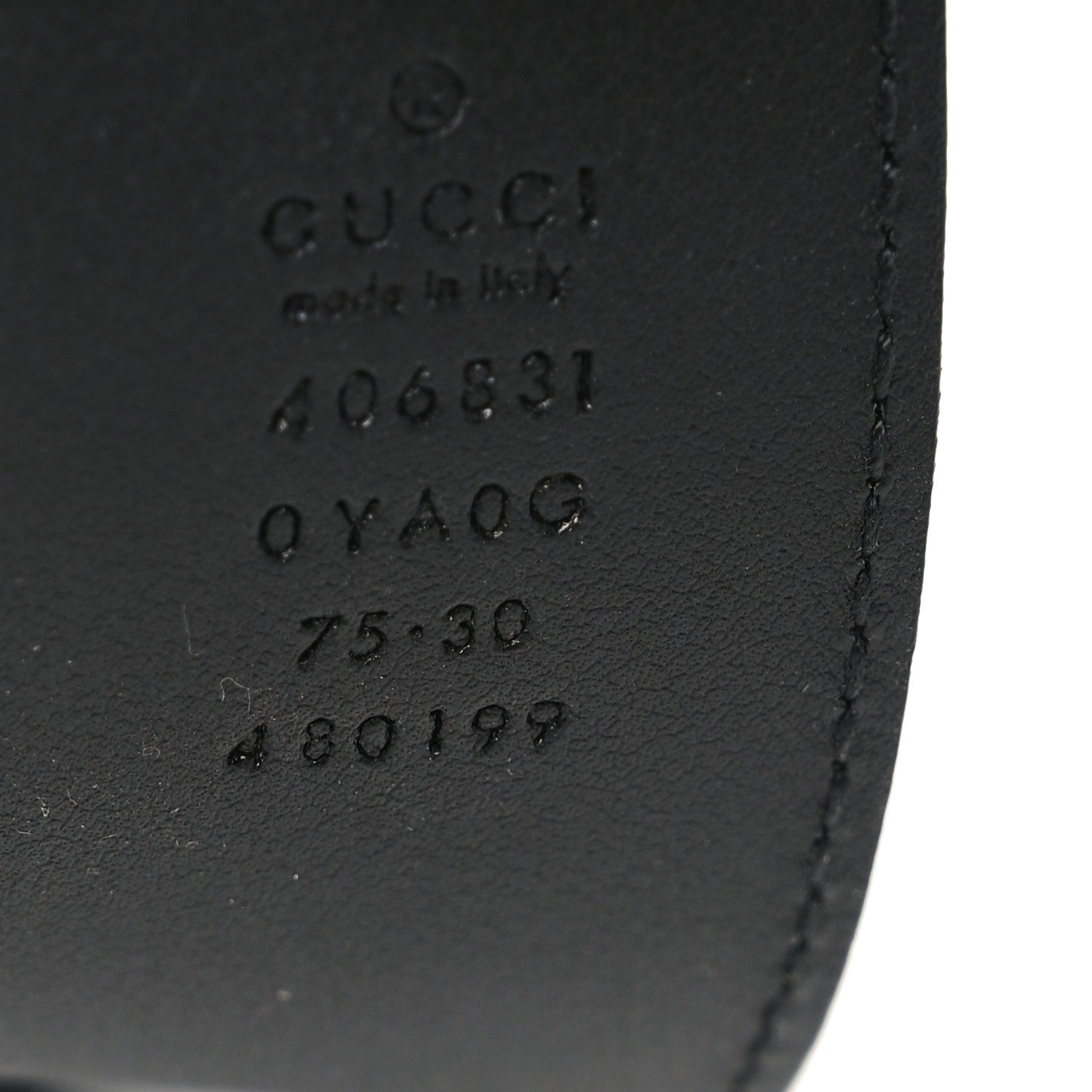 Gucci Calfskin Double G 40mm Belt 75 30 Black