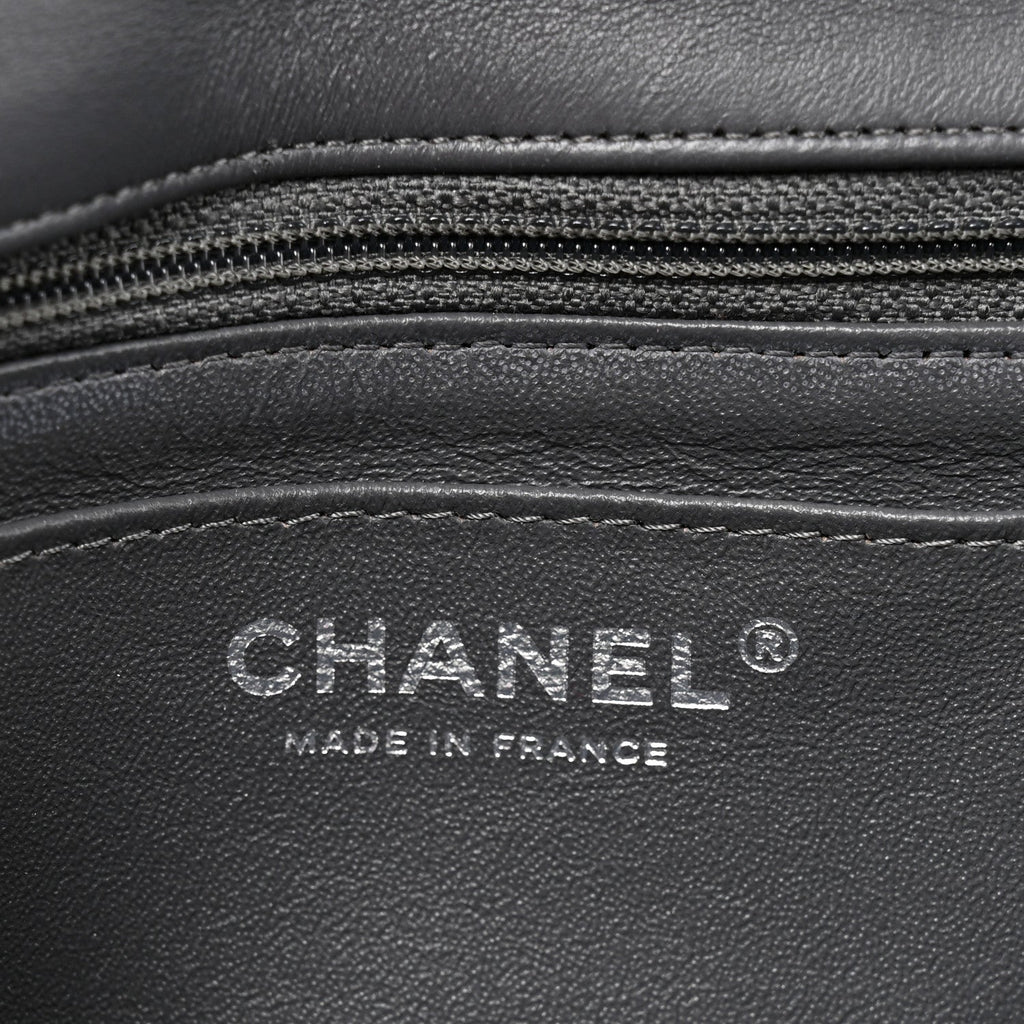Chanel Wool Plaid Quilted Mini Rectangular Flap Pink Grey Multicolor