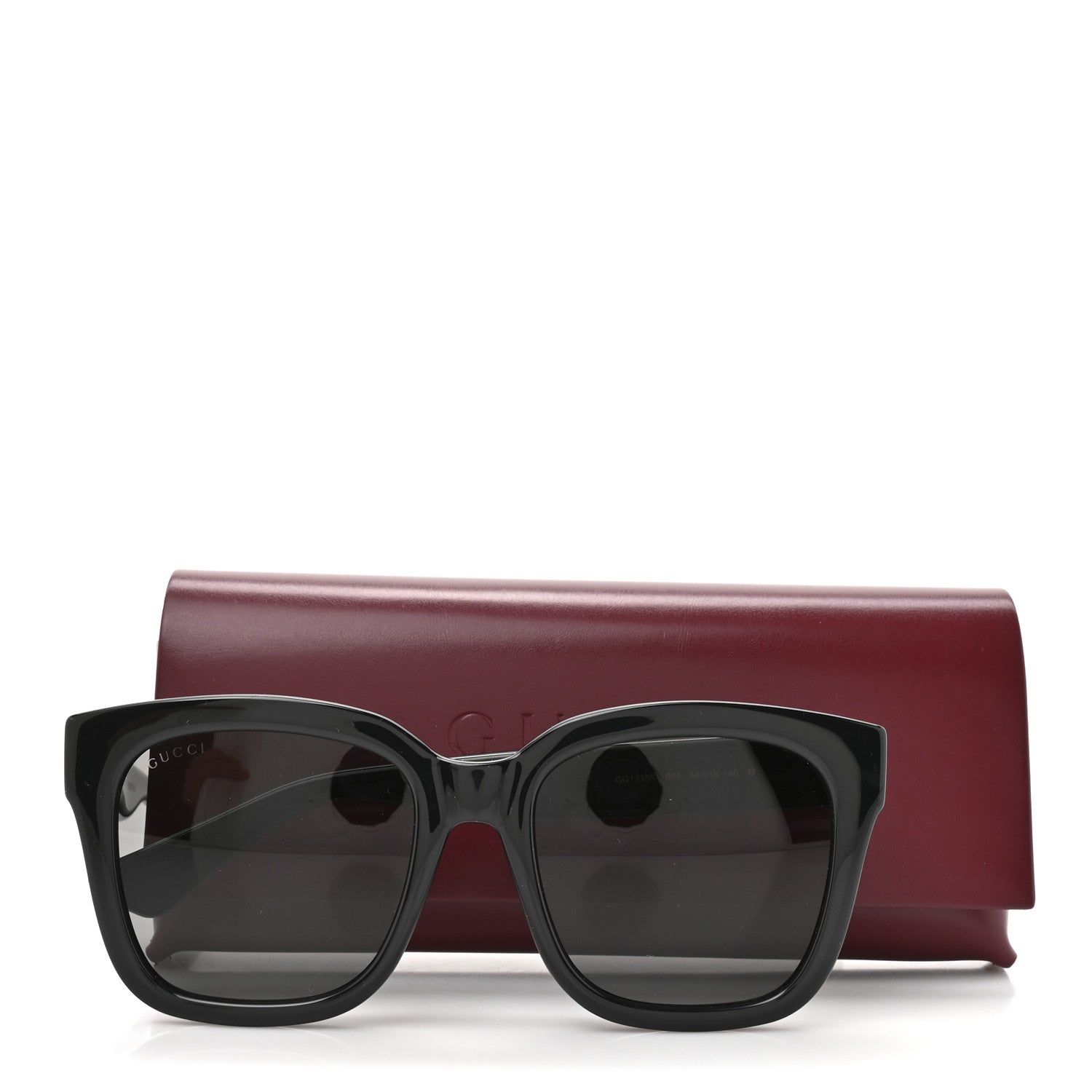 Gucci Acetate Square Frame Sunglasses GG1338S Black