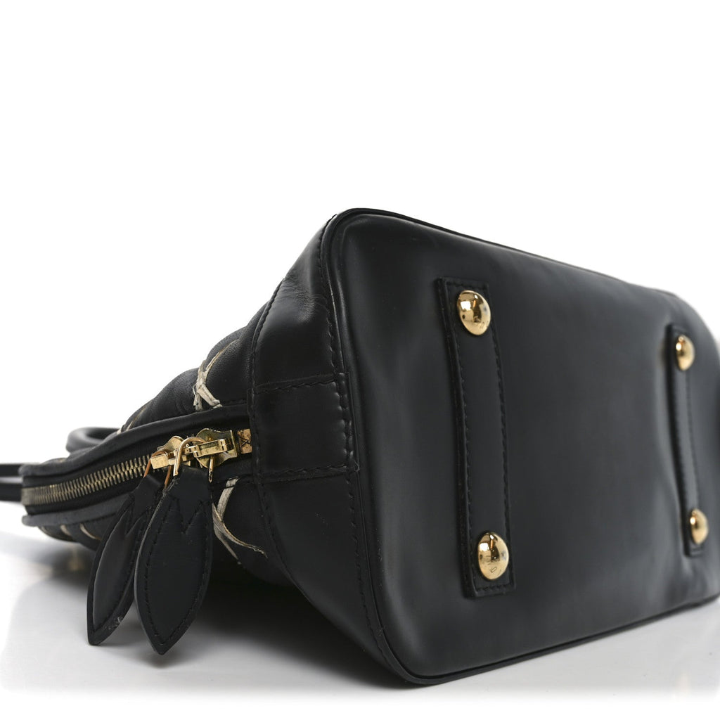 Louis Vuitton Lambskin Malletage Alma PM Black