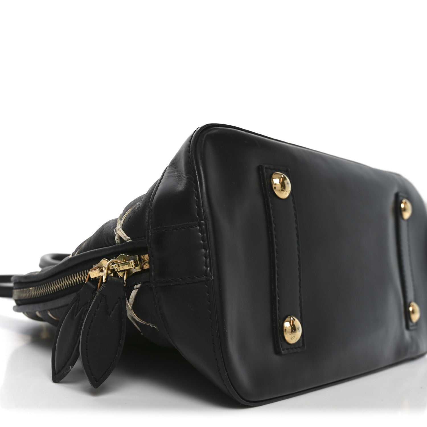 Louis Vuitton Lambskin Malletage Alma PM Black