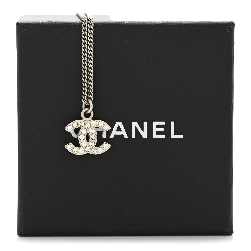 Crystal Timeless CC Necklace Silver
