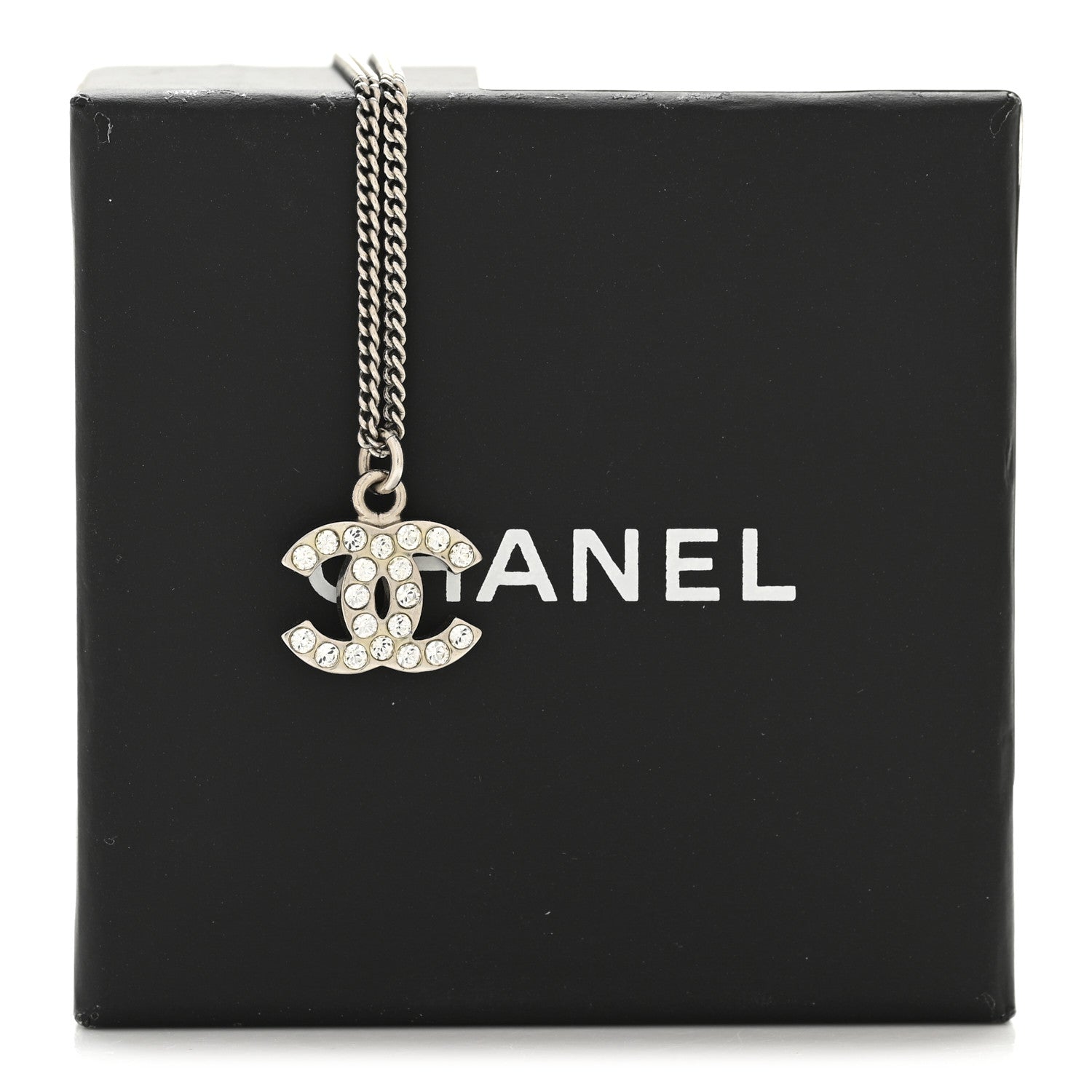 Crystal Timeless CC Necklace Silver