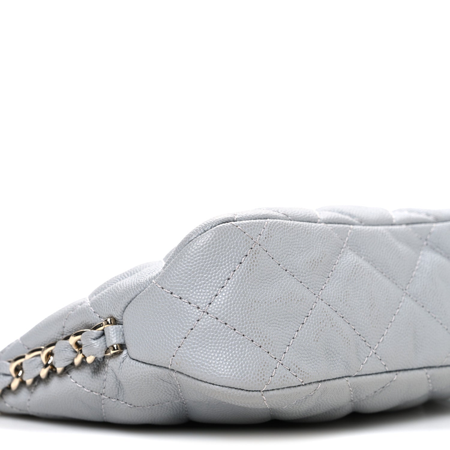 Chanel Caviar Quilted Daylight Hobo Grey