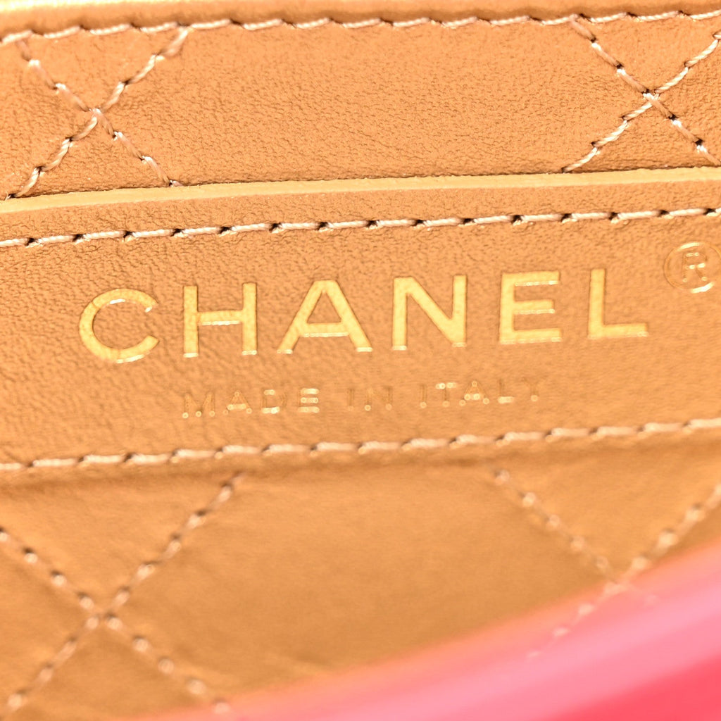 Chanel Lambskin Quilted Lucky Charms CC Crossbody Messenger Flap Red