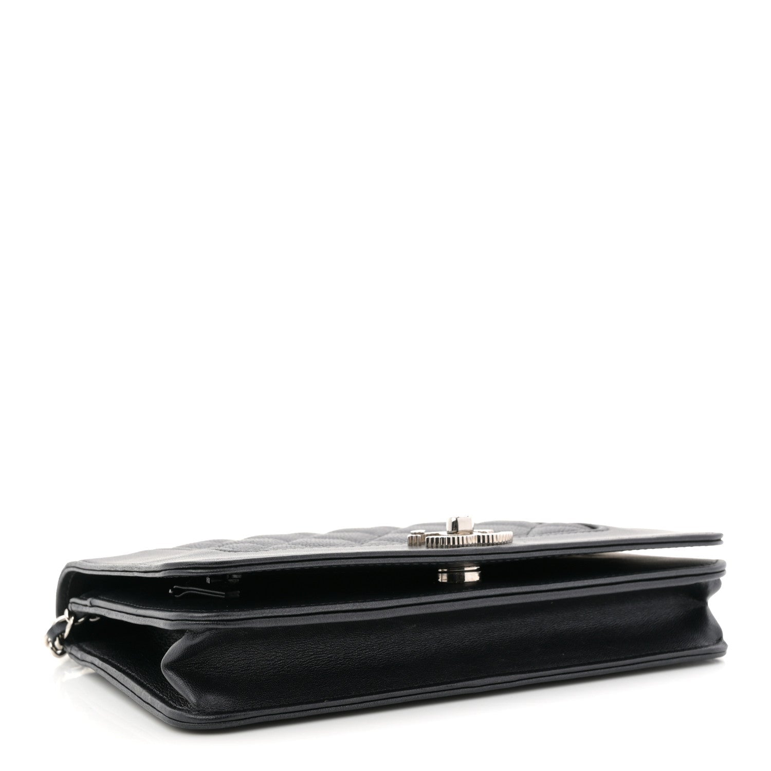 Chanel Caviar Quilted Vintage Mademoiselle Wallet On Chain WOC Black