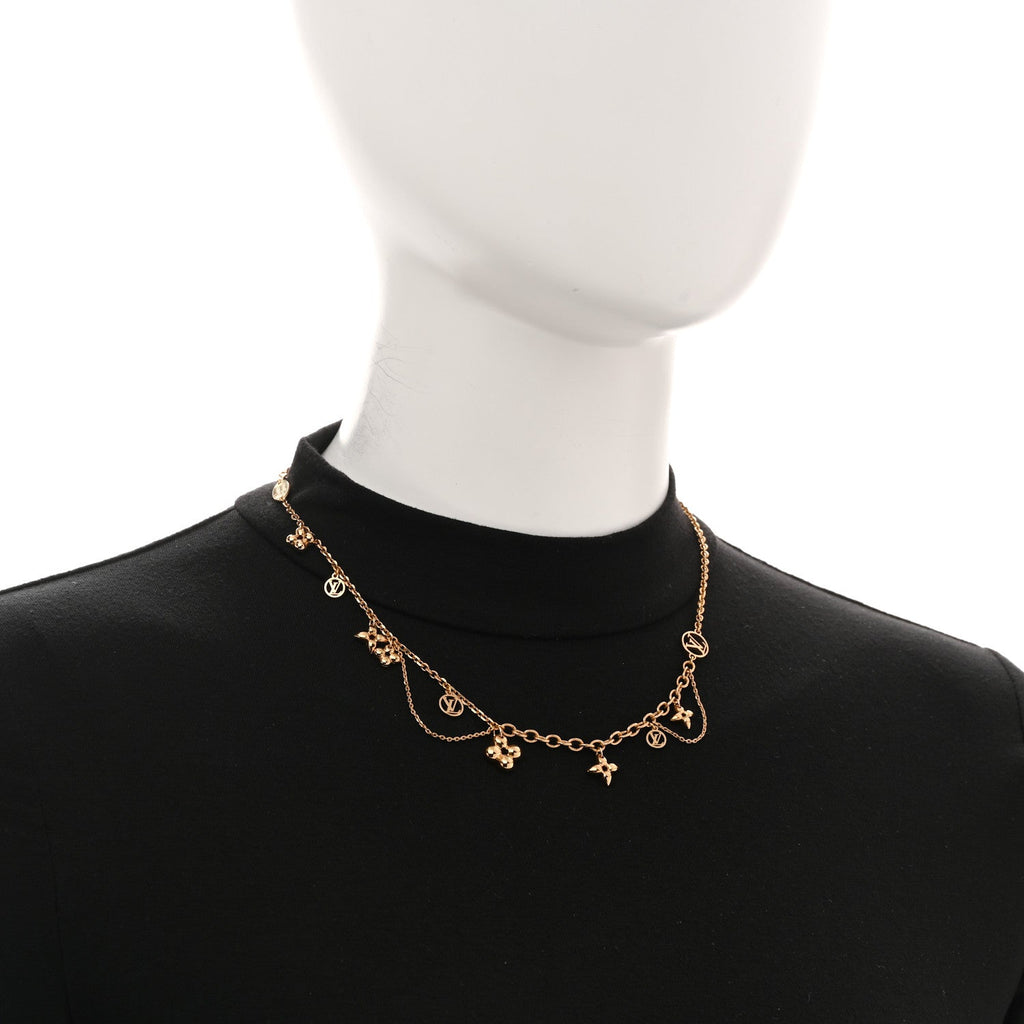 Louis Vuitton Metal Blooming Supple Necklace Gold