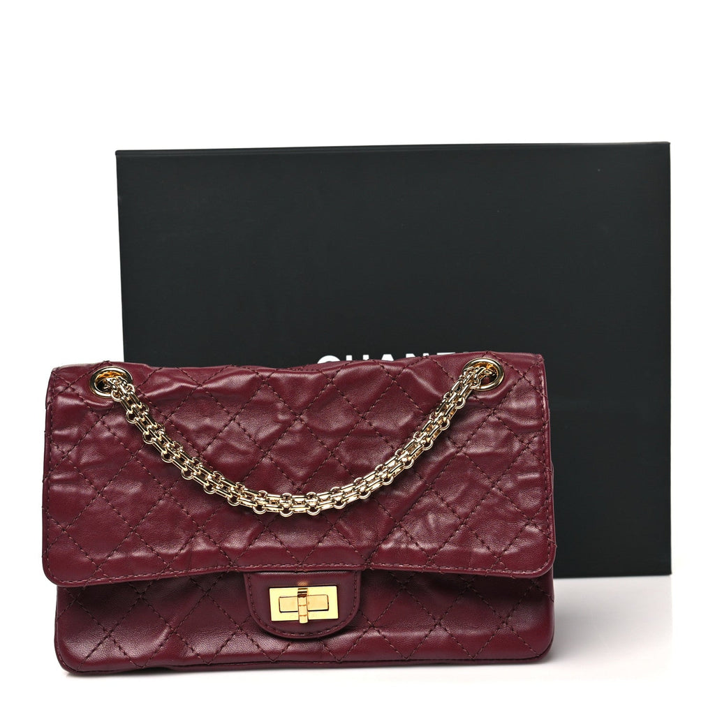 Chanel Lambskin Quilted Crush 2.55 Reissue 225 Flap Dark Burgundy