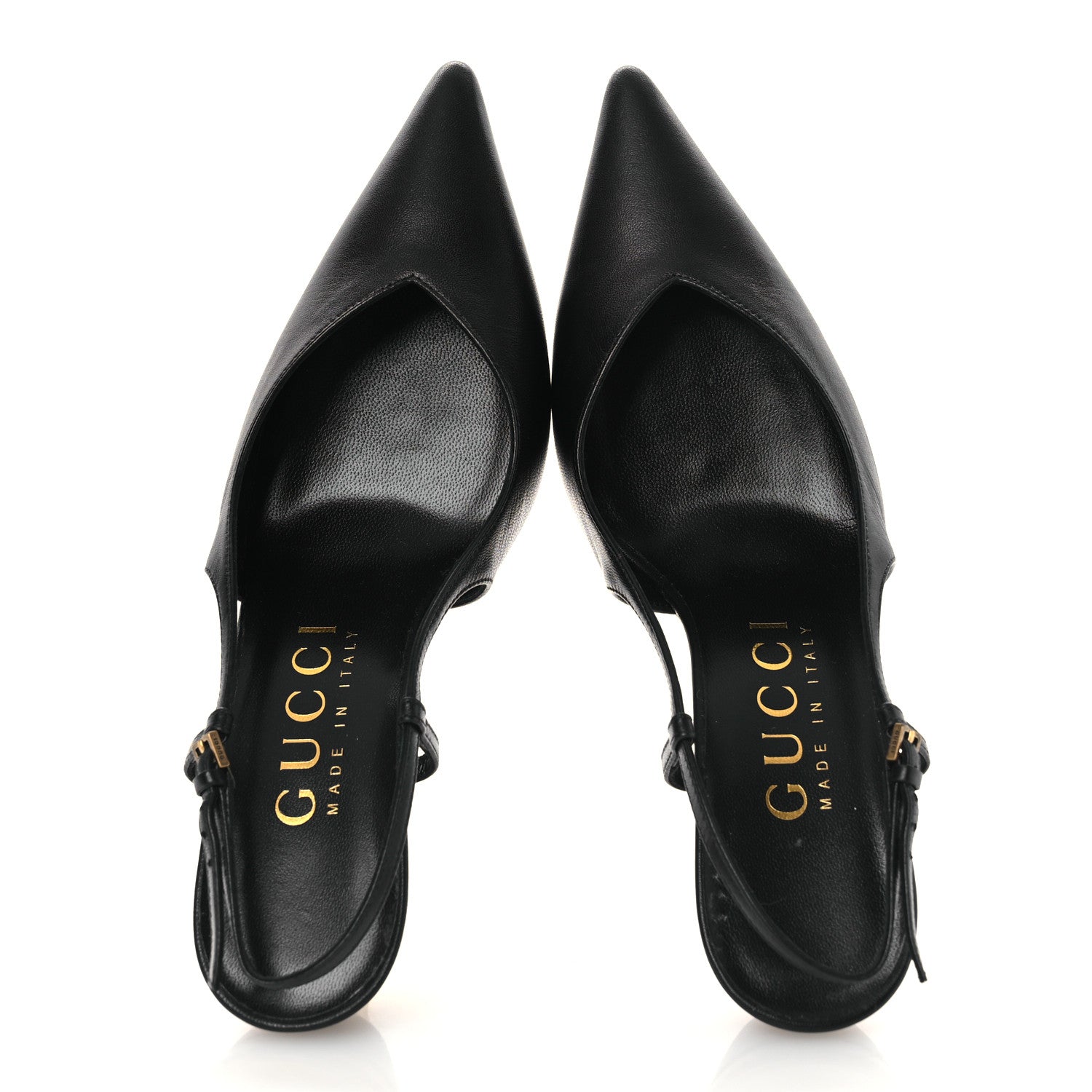 Gucci Calfskin Slingback Pumps 36.5 Black