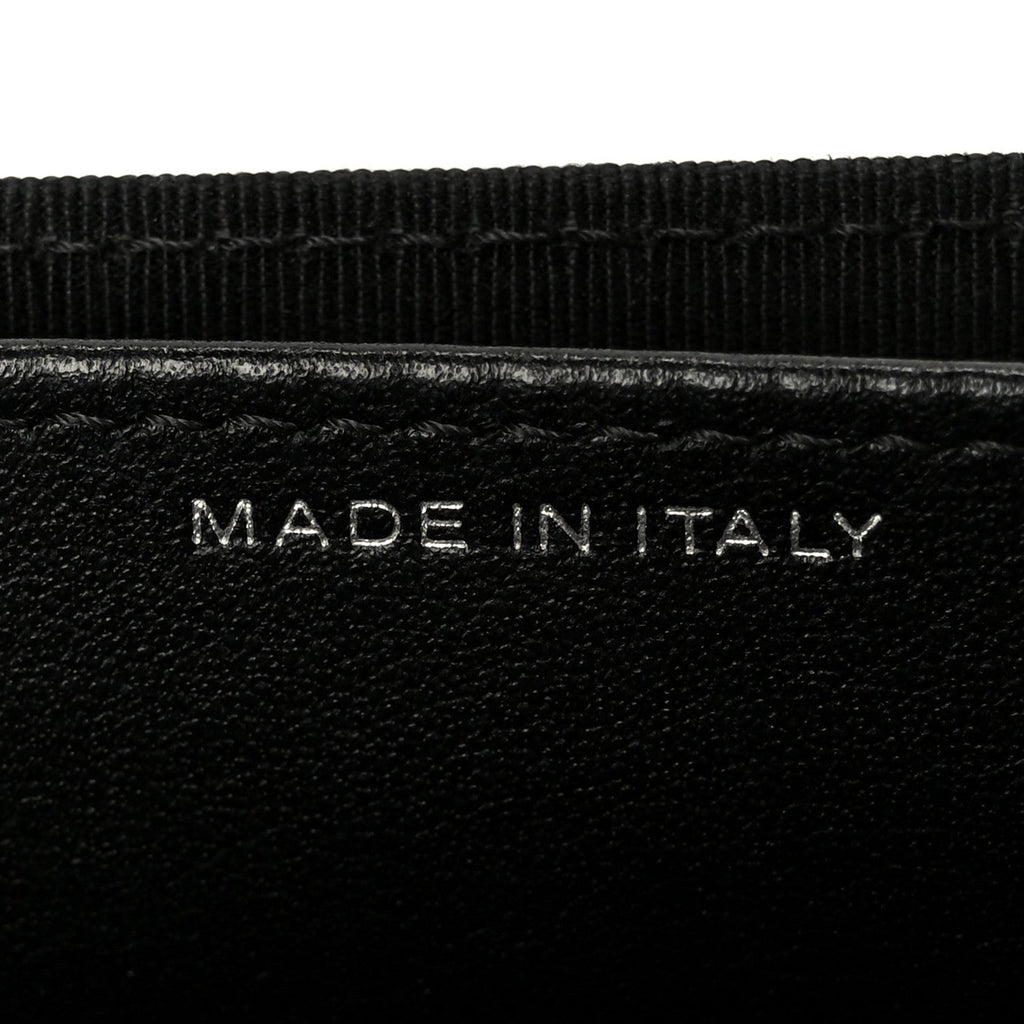 Aged Calfskin Quilted Reissue Flap Card Holder Wallet So Black