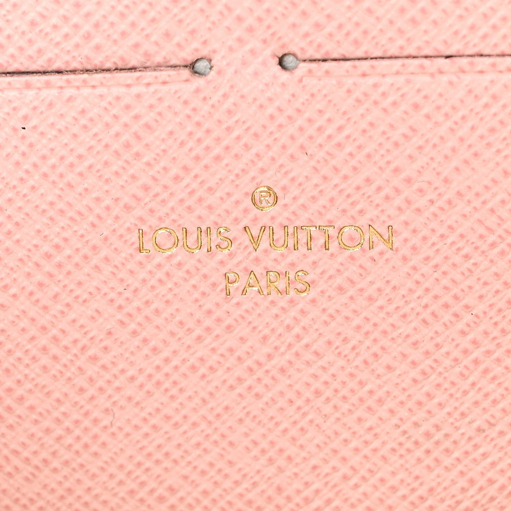 Louis Vuitton Damier Azur Clemence Wallet Rose Ballerine