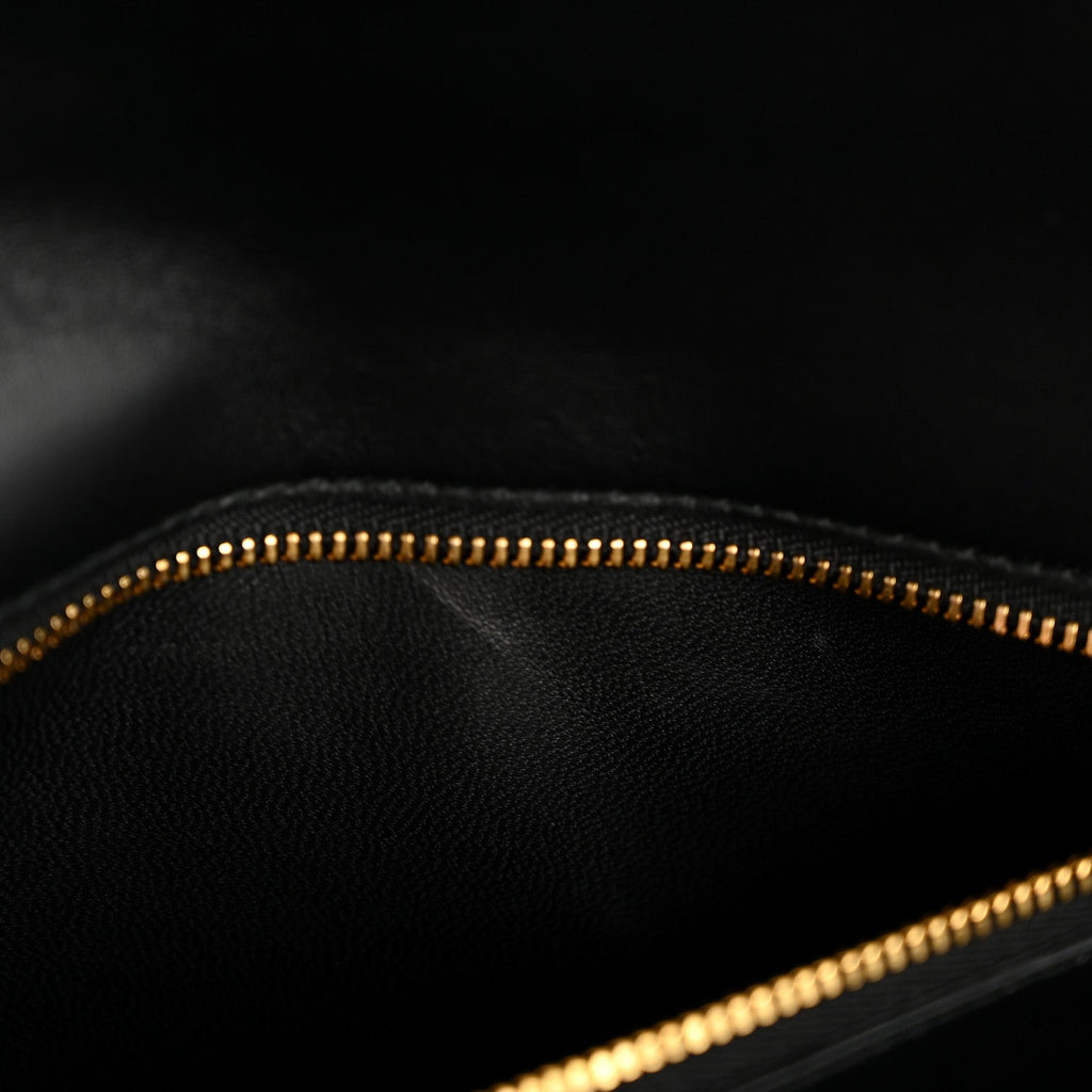 Christian Dior Grained Calfskin 30 Montaigne Flap Bag Black