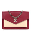Louis Vuitton Calfskin My Lockme Chain Pochette Lie De Vin Etain Creme