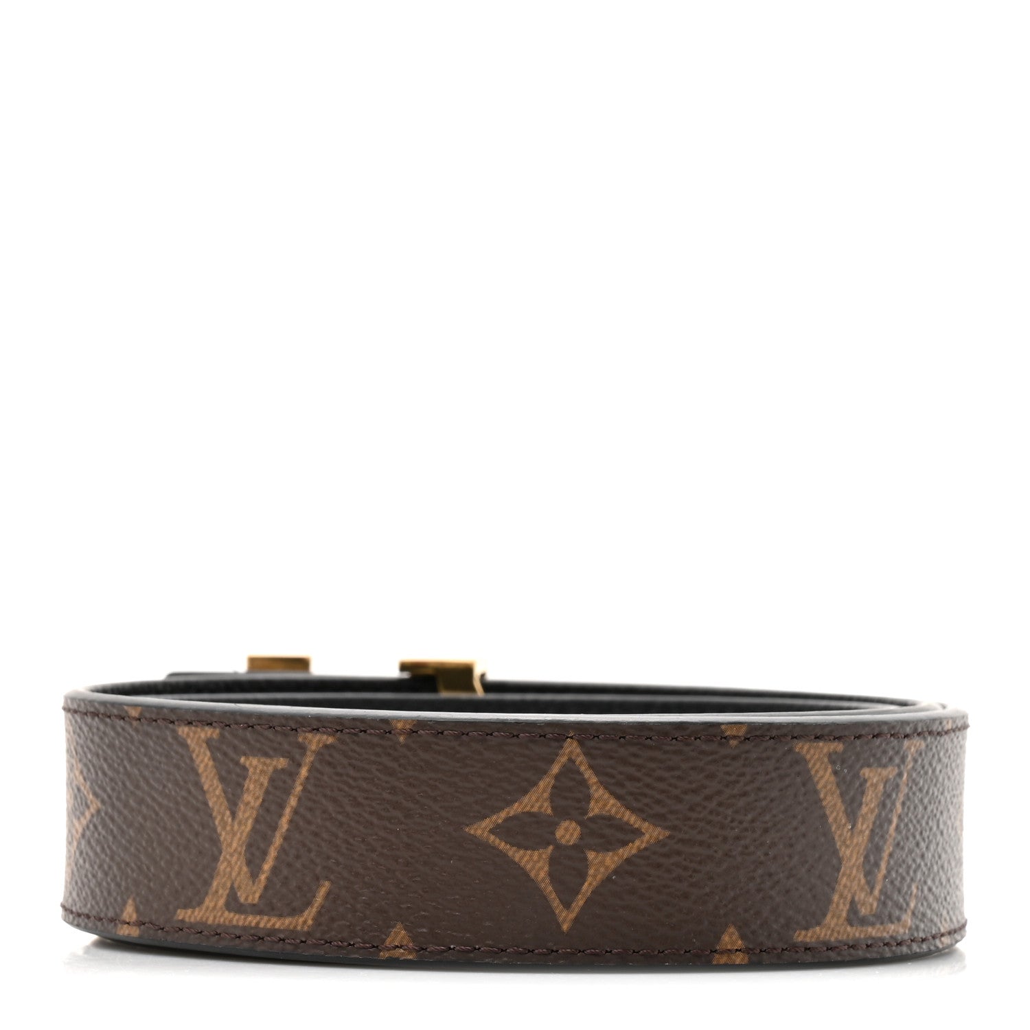 Louis Vuitton Calfskin Monogram 30mm LV Initiales Reversible Belt 80 32 Black