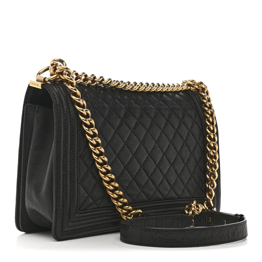 Chanel Caviar Quilted New Medium Boy Flap Black