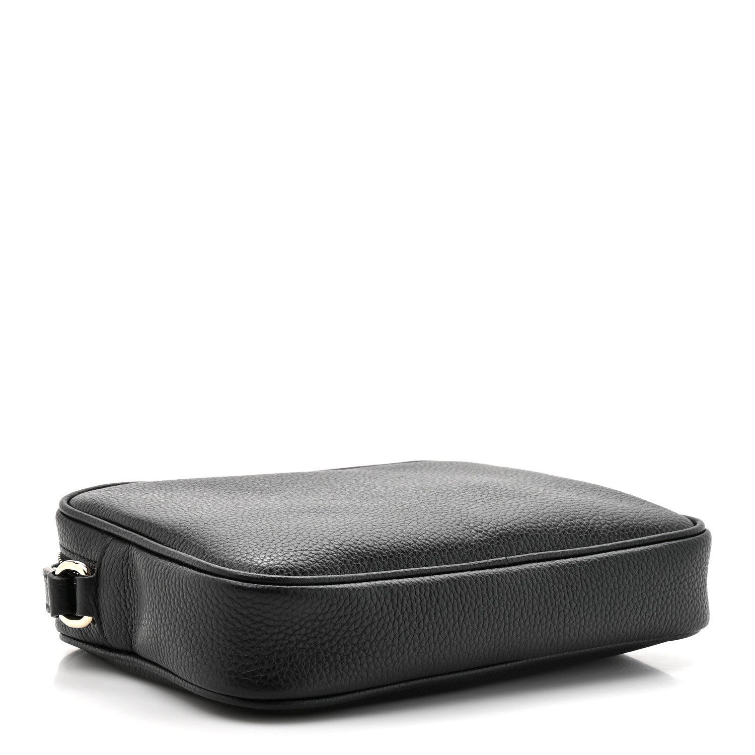 Gucci Pebbled Calfskin Shoulder Bag  Black