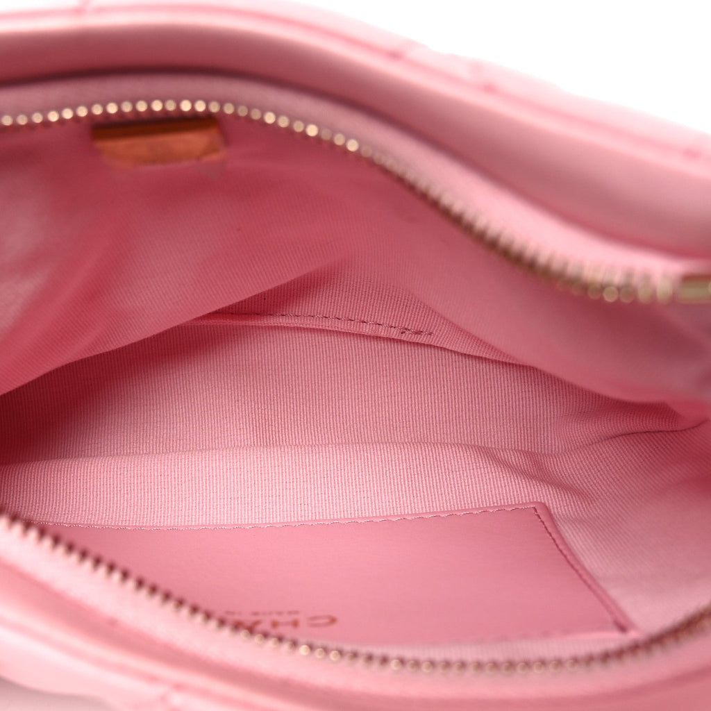 Chanel Lambskin Quilted CC Links Hobo Light Pink
