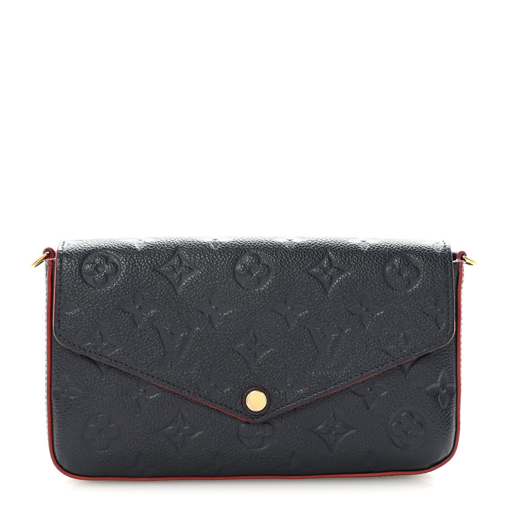 Louis Vuitton Empreinte Pochette Felicie Chain Wallet Marine Rouge
