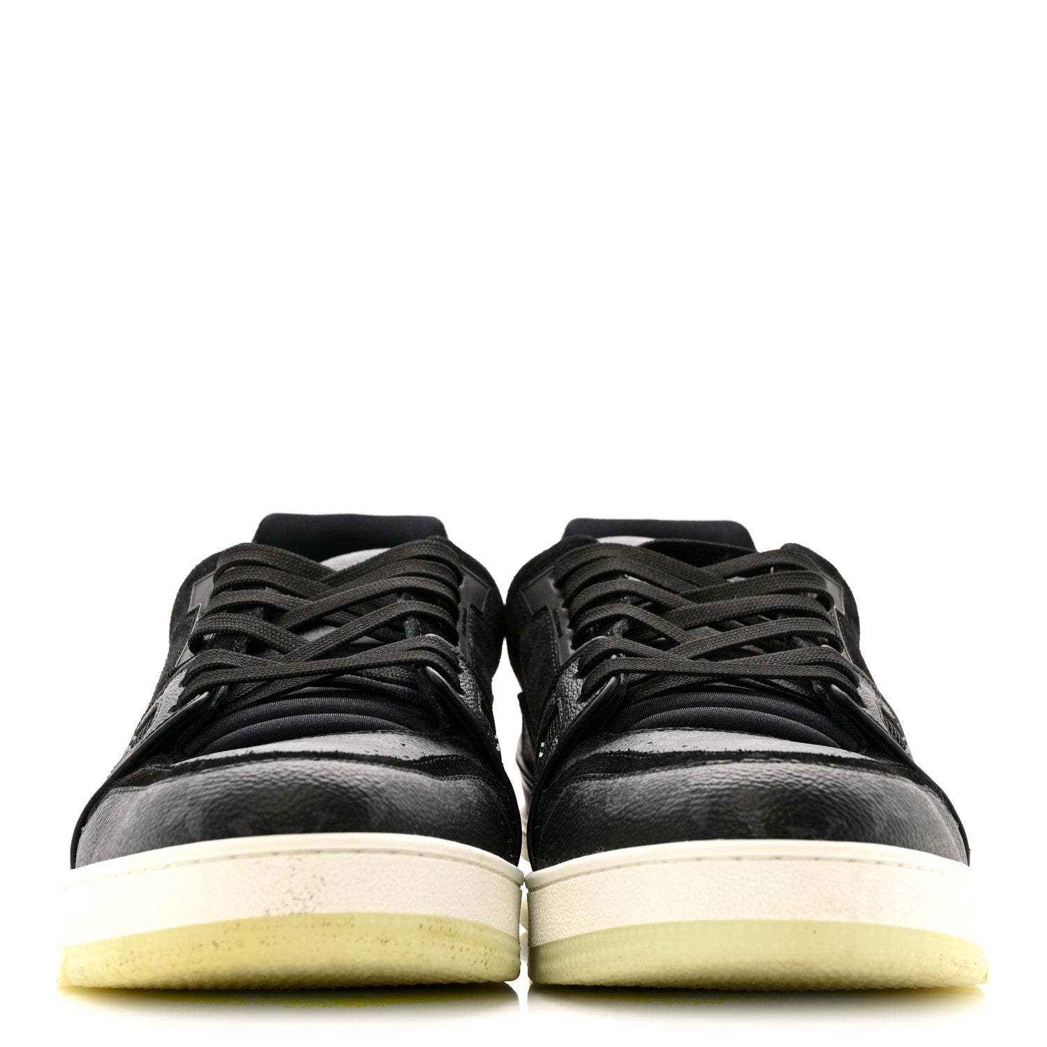 Louis Vuitton Monogram Eclipse Mens LV Trainer Sneakers 10 Black
