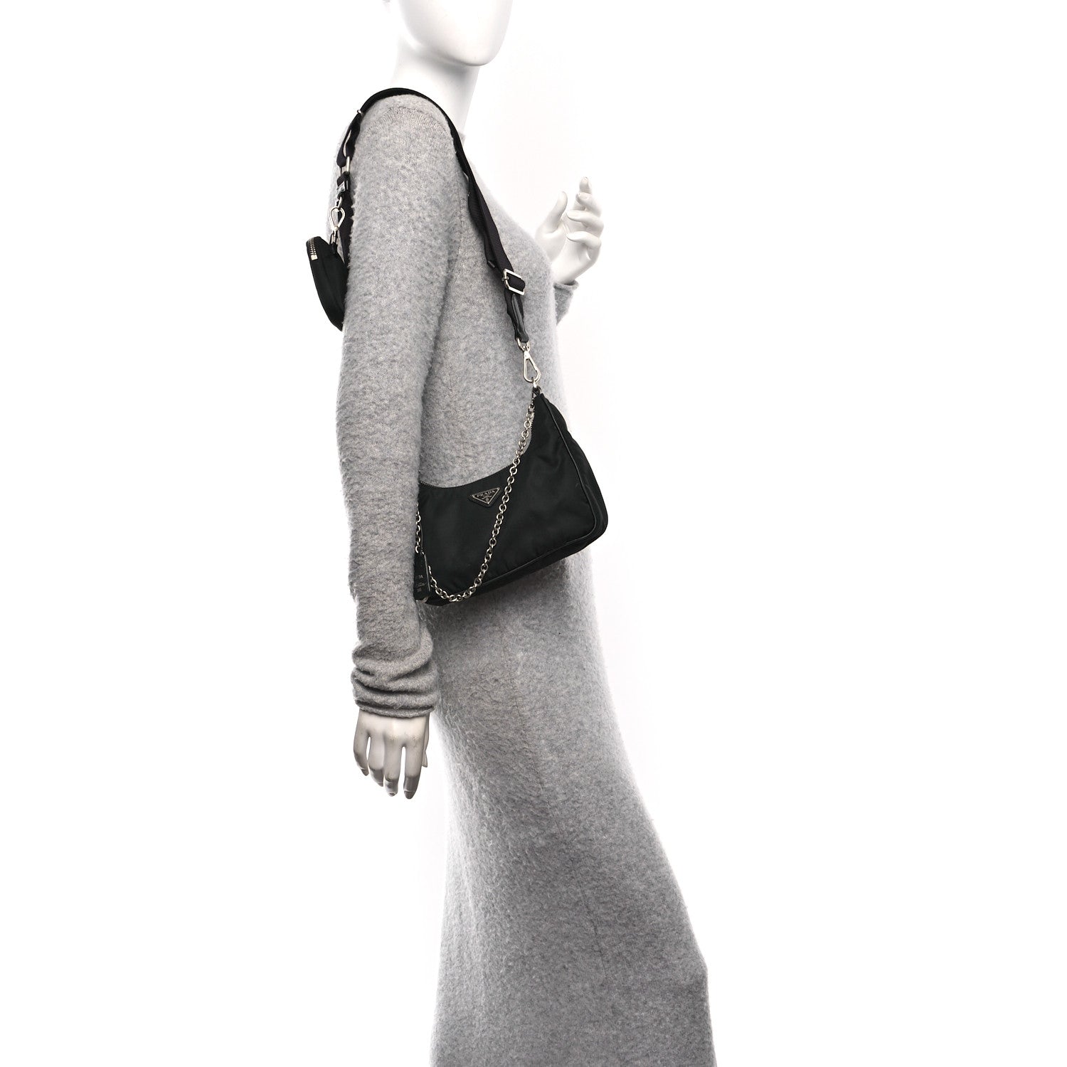 Prada Nylon Re-Edition 2005 Shoulder Bag Black
