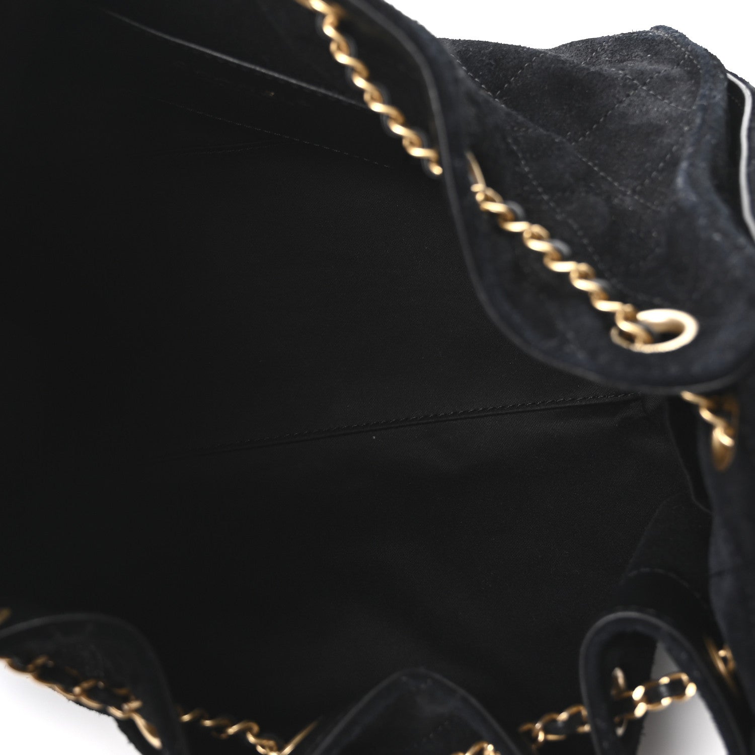 Chanel Suede Quilted Small Chanel 25 Handbag Black