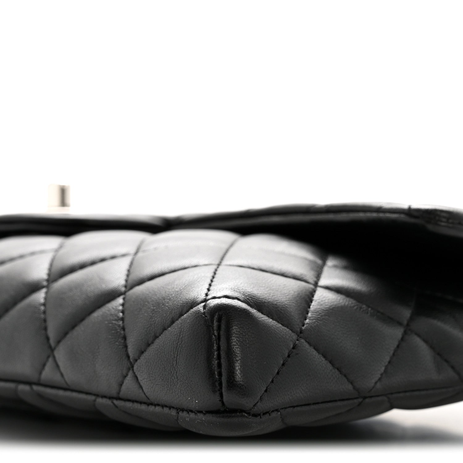 Chanel Lambskin Quilted Flap Clutch Black